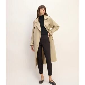 Everlane Bi-Stretch Cotton Ankle Work Pant with Side Zipper in Black Sz 2 Pixie